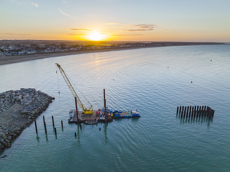 Travaux d'agrandissement du port