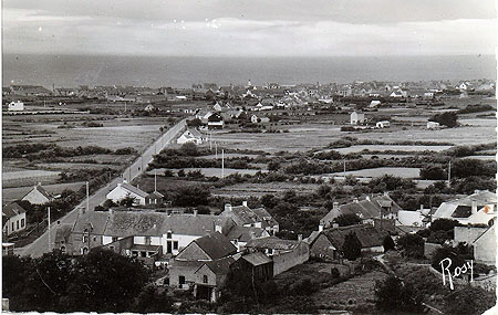 Vue aérienne depuis le clocher de l'église de Trescalan
