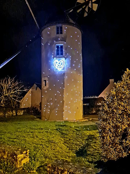 Décoration du moulin pour Noël 2020