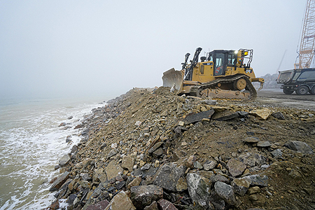 Travaux d'agrandissement du port