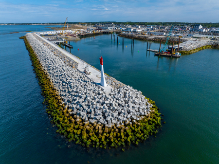 Travaux d'agrandissement du port