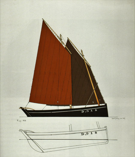 Chaloupe sardinière. Gravure