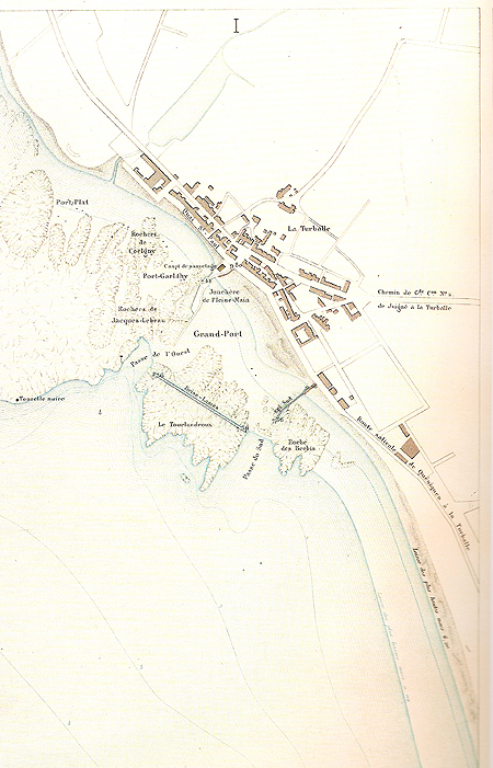 Plan du port de La Turballe à la fin du XIXème