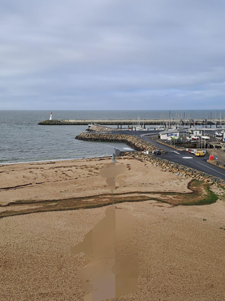 Vue de la plage des Bretons