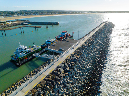 Travaux d'agrandissement du port