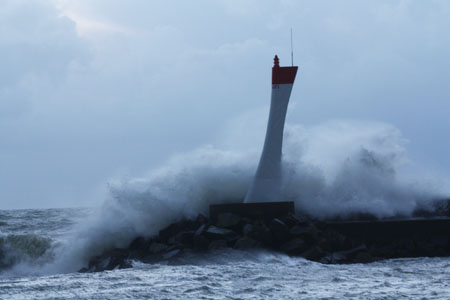 Feu de Garlahy sous les vagues
