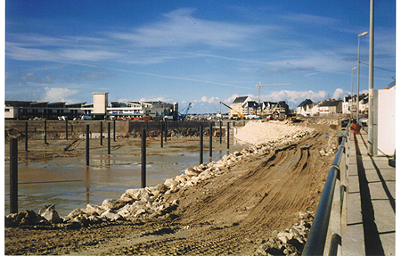 Creusement du port en 1988-1989