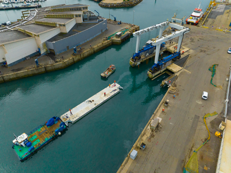 Travaux d'agrandissement du port