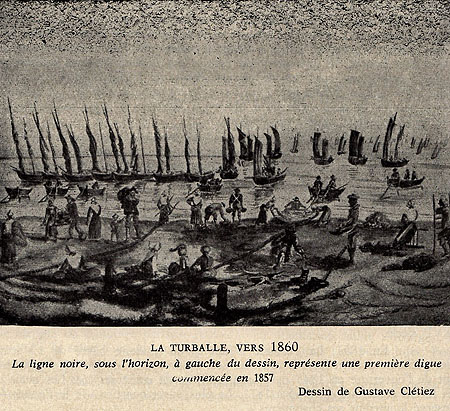 Le port de La Turballe vers 1860