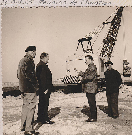 Réunion de chantier le 26 Octobre 1965