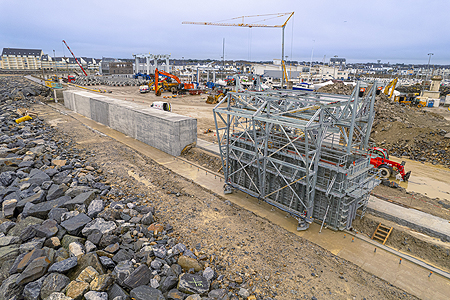 Travaux d'agrandissement du port
