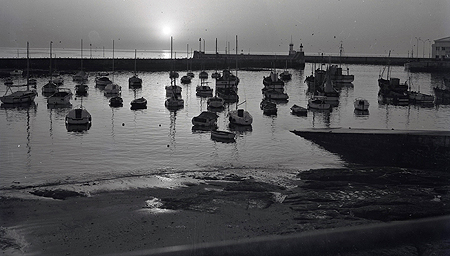 Coucher de soleil sur le port