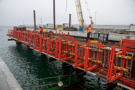 Travaux d'agrandissement du port