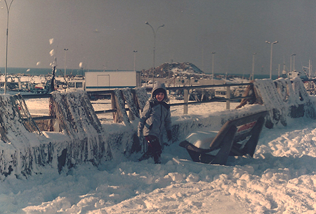 Le port sous la neige