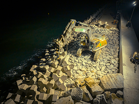 Travaux d'agrandissement du port