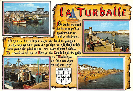 Carte postale du Port et de la plage