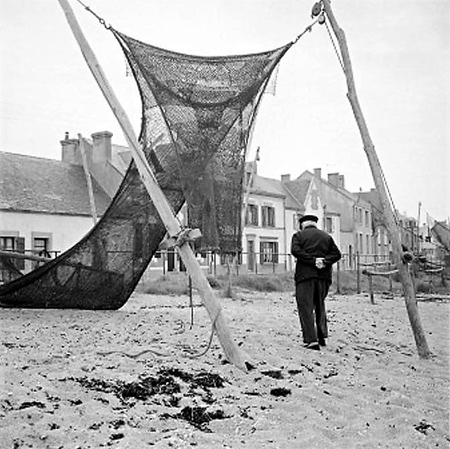 Séchage des filets sur les gaves