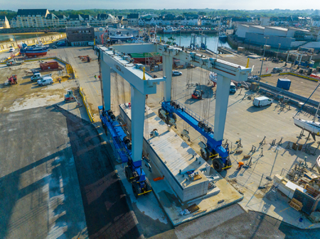 Travaux d'agrandissement du port
