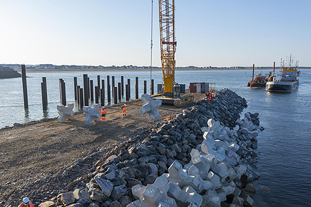 Travaux d'agrandissement du port