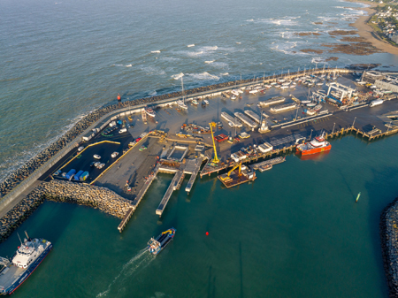 Travaux d'agrandissement du port