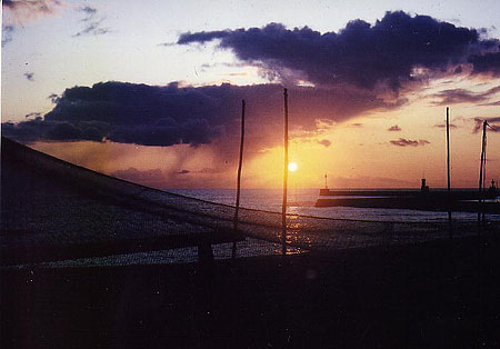 coucher de soleil sur les gaves