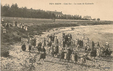 la route de Guérande à pen-Bron