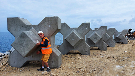 Travaux d'agrandissement du port