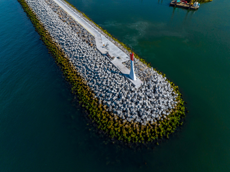 Travaux d'agrandissement du port