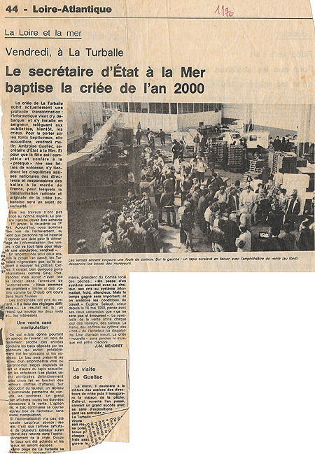 Visite du secrétaire d'état Ambroise Guellec