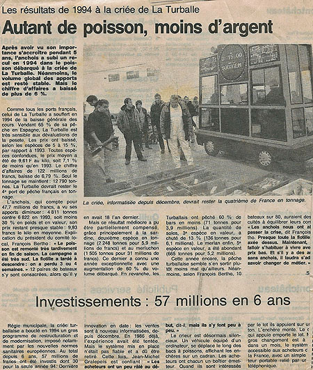 Autant de poisson, moins d'argent