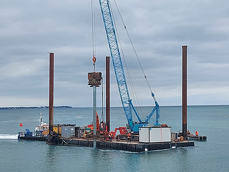 Travaux d'agrandissement du port