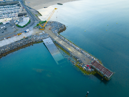 Travaux d'agrandissement du port