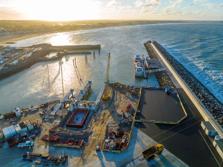 Travaux d'agrandissement du port