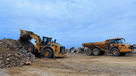 Travaux d'agrandissement du port