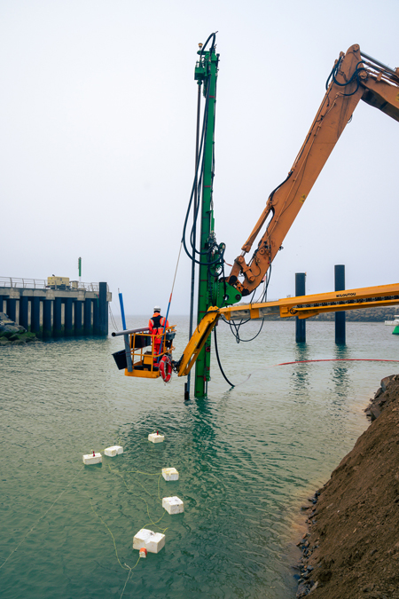 Travaux d'agrandissement du port