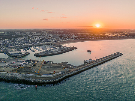 Travaux d'agrandissement du port