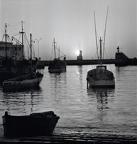 Coucher de soleil sur le port