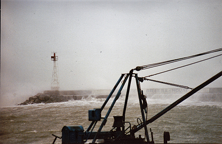 Tempête sur le port