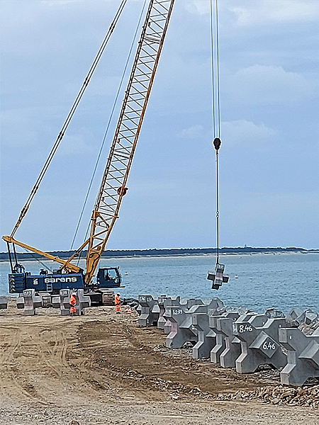 Travaux d'agrandissement du port