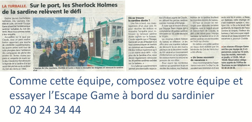 Les Sherlock Holmes de la sardine relève le défi